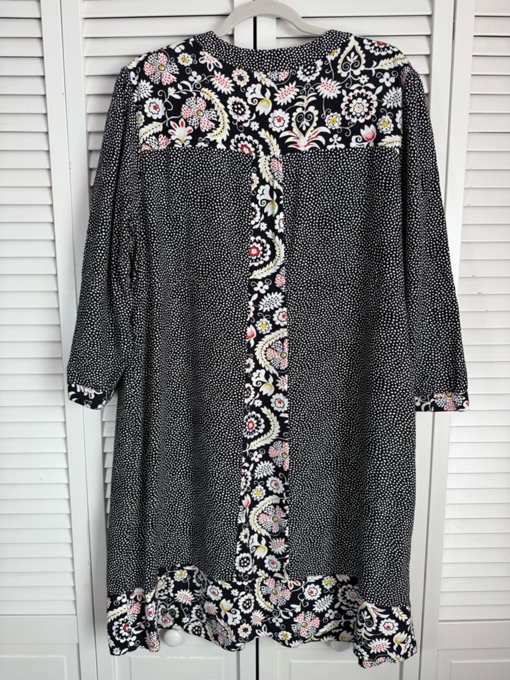 Boden Mollie Floral Paisley Polka Dot V-Neck Tunic Dress Boho Size 16 (XL) - Picture 6 of 9